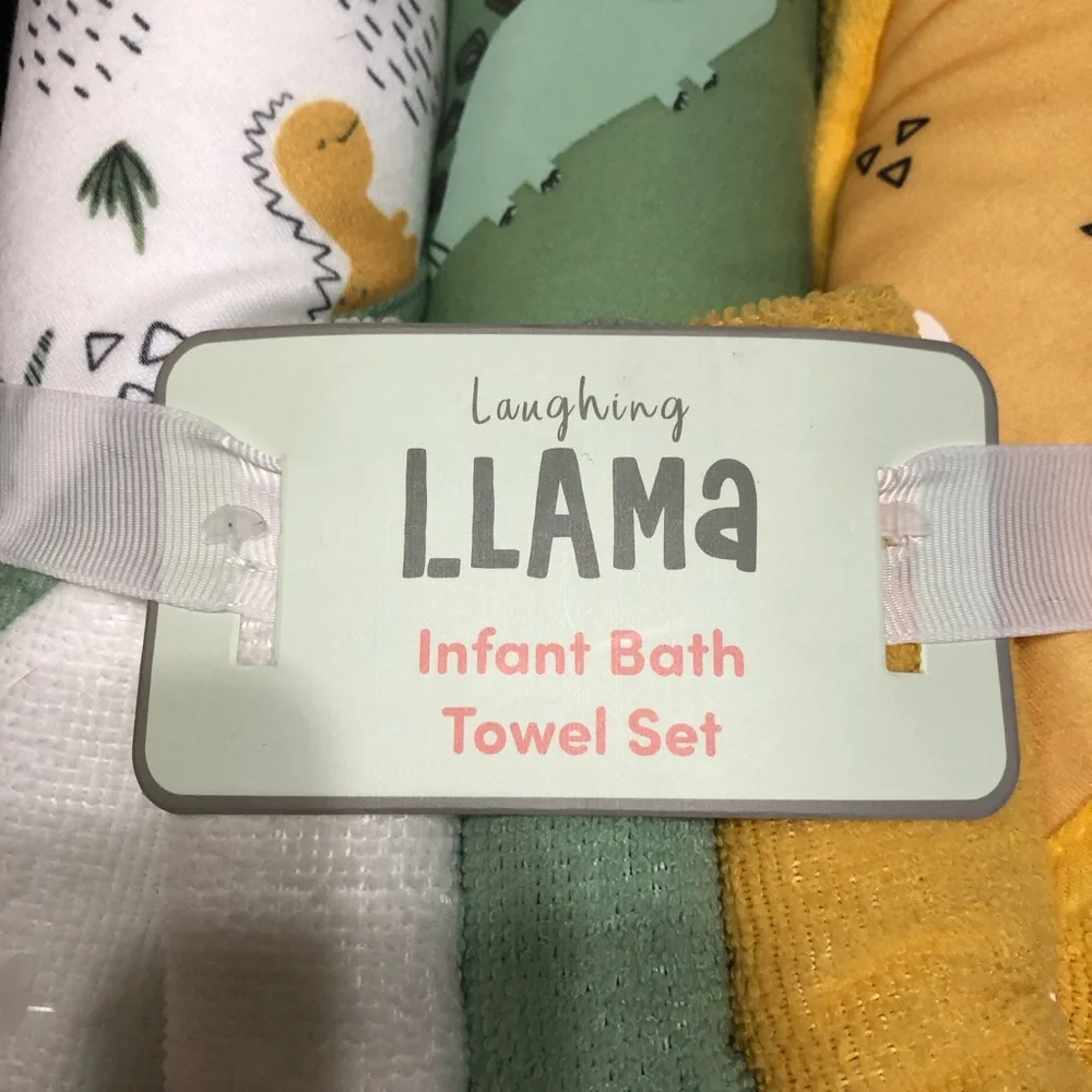 Laughing Llama Infant Bath Towel Set